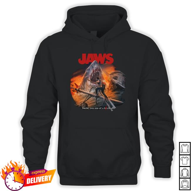 Cavitycolors Jaws Smile, You Son Of Bitch Hoodie